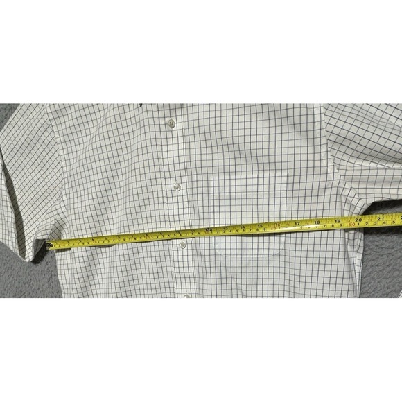Brooks Brothers Regent Sz M Ivory Gingham Plaid Button Down Long Sleeve Shirt - Picture 2 of 9